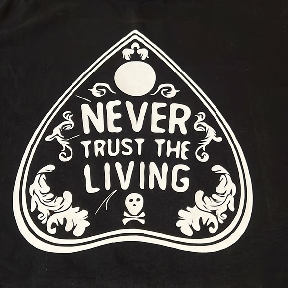 Halloween T-shirt quija planchette goth horror scary men’s Small black custom - Picture 2 of 5